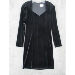 Vintage KC Spencer Dress Womens 8 Velvet Mini Evening Event Party Cocktail Zip